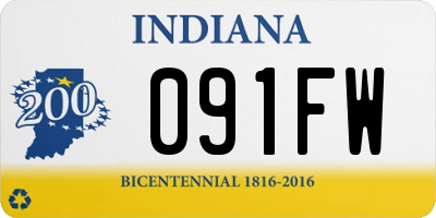 IN license plate 091FW
