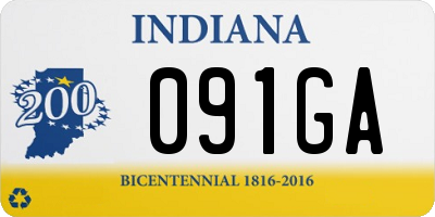 IN license plate 091GA