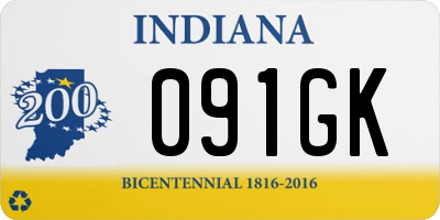 IN license plate 091GK