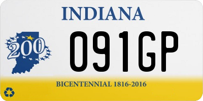 IN license plate 091GP