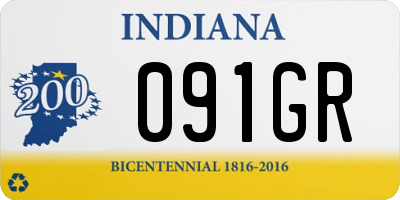 IN license plate 091GR