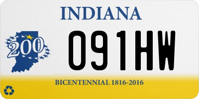 IN license plate 091HW