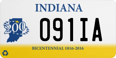 IN license plate 091IA