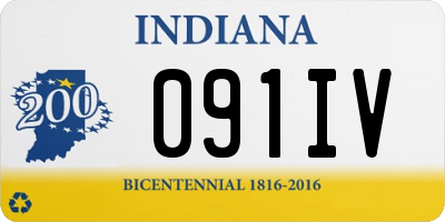 IN license plate 091IV