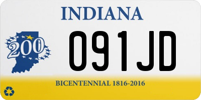 IN license plate 091JD