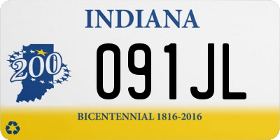 IN license plate 091JL