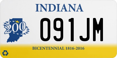 IN license plate 091JM