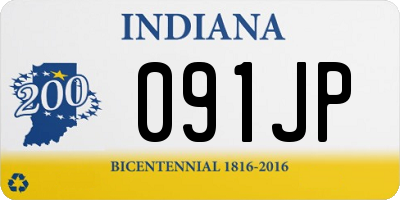 IN license plate 091JP