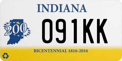 IN license plate 091KK