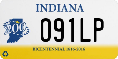 IN license plate 091LP