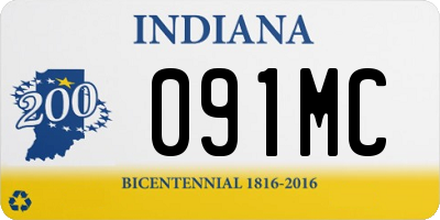 IN license plate 091MC