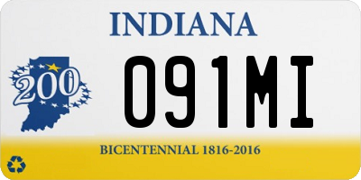 IN license plate 091MI