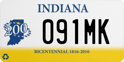 IN license plate 091MK