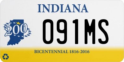 IN license plate 091MS