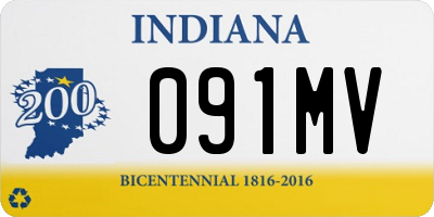 IN license plate 091MV