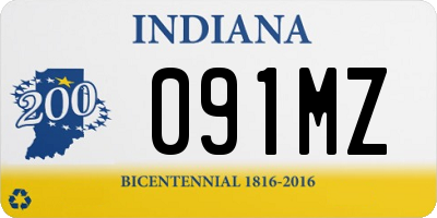 IN license plate 091MZ