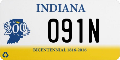 IN license plate 091N