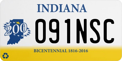 IN license plate 091NSC