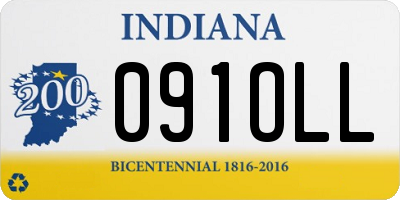 IN license plate 091OLL