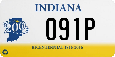 IN license plate 091P