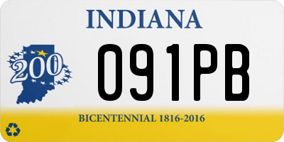 IN license plate 091PB