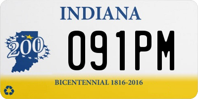 IN license plate 091PM