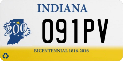 IN license plate 091PV