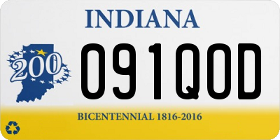 IN license plate 091QOD