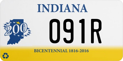 IN license plate 091R