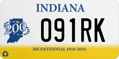 IN license plate 091RK