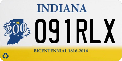 IN license plate 091RLX