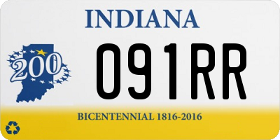 IN license plate 091RR