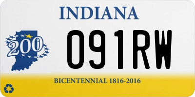 IN license plate 091RW