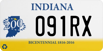IN license plate 091RX