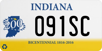 IN license plate 091SC