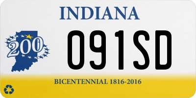 IN license plate 091SD