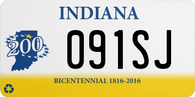 IN license plate 091SJ