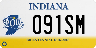 IN license plate 091SM