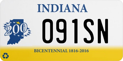 IN license plate 091SN