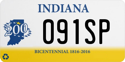 IN license plate 091SP