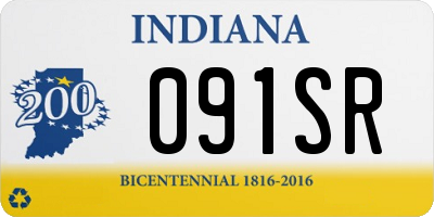 IN license plate 091SR