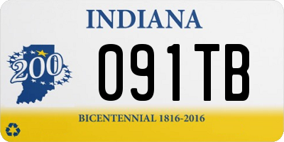 IN license plate 091TB