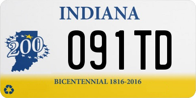IN license plate 091TD