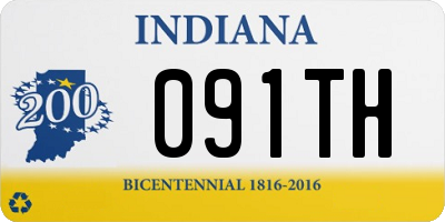 IN license plate 091TH