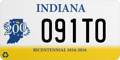 IN license plate 091TO
