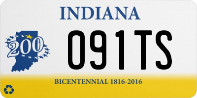 IN license plate 091TS