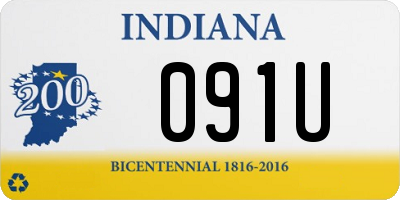 IN license plate 091U