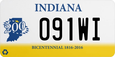 IN license plate 091WI