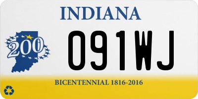 IN license plate 091WJ