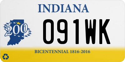IN license plate 091WK